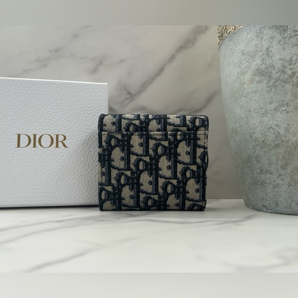🔥DIOR•Oblique Lotus Compact Wallet - Picture 3 of 9